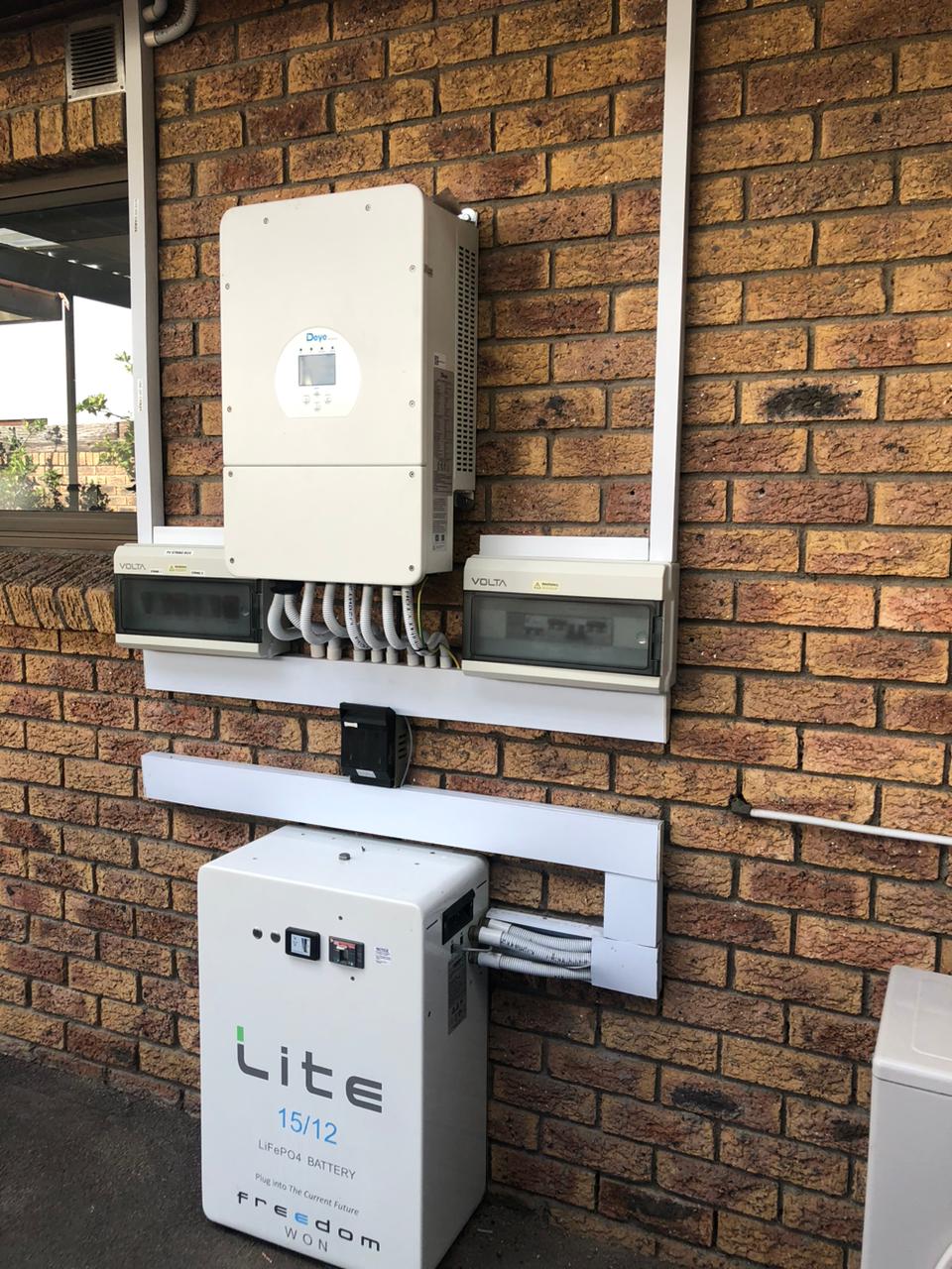 Wall-mounted solar inverter with lithium battery backup